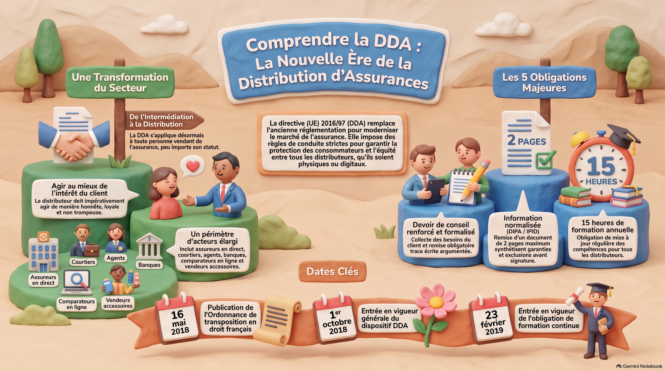 MODULE A — Environnement réglementaire & fondamentaux de la DDA THÈME 01 La Directive sur la Distribution d'Assurances (DDA) Cadre européen, objectifs, transposition en droit français et obligations des distributeurs